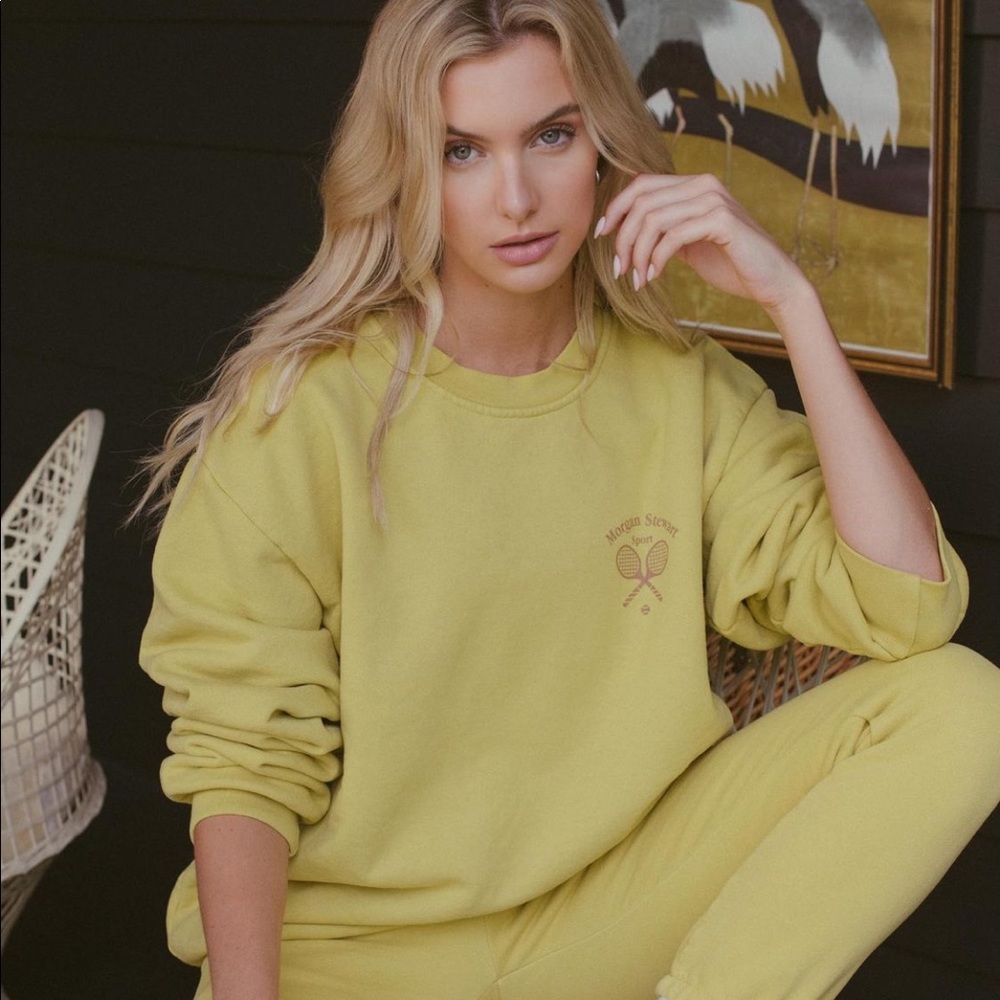 NWT Morgan Stewart Mustard Sweatshirt